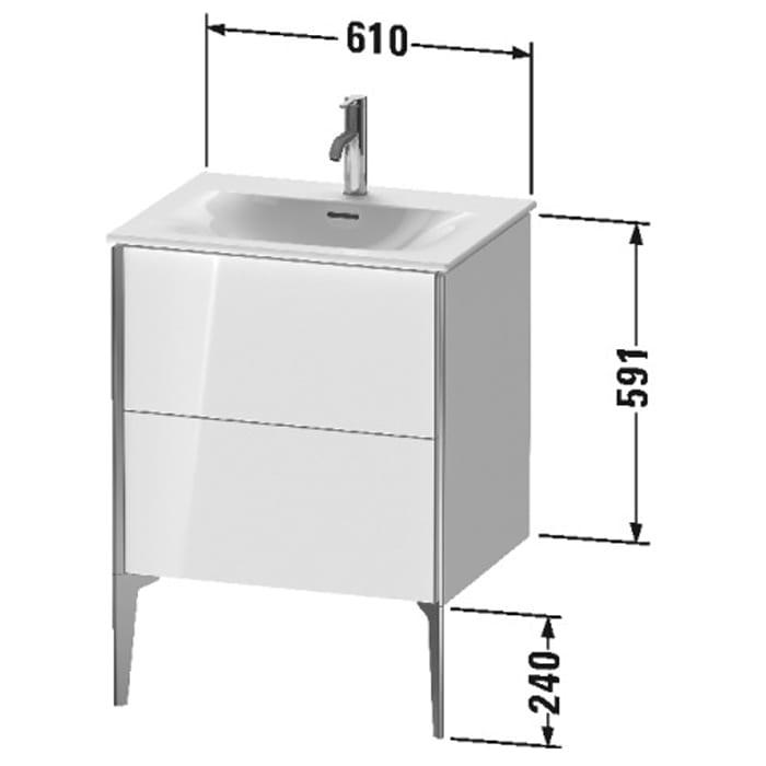 Тумба подвесная Duravit XViu XV43000B122 61x48