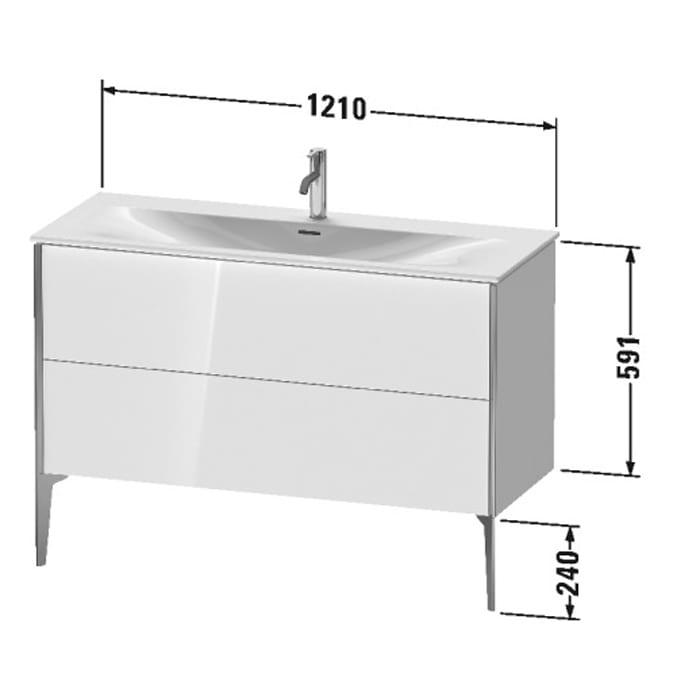 Тумба подвесная Duravit XViu XV43040B221 121x48