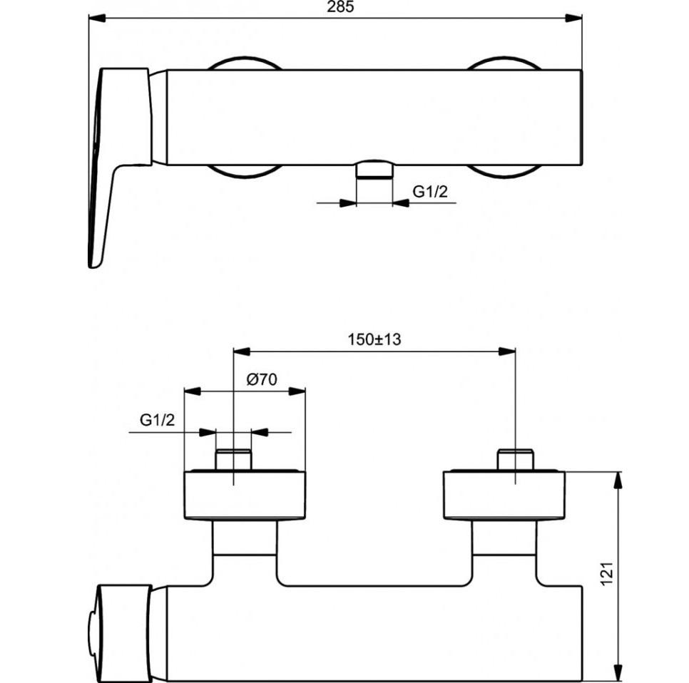 Смеситель для душа Ideal Standard Connect Blue B9924AA