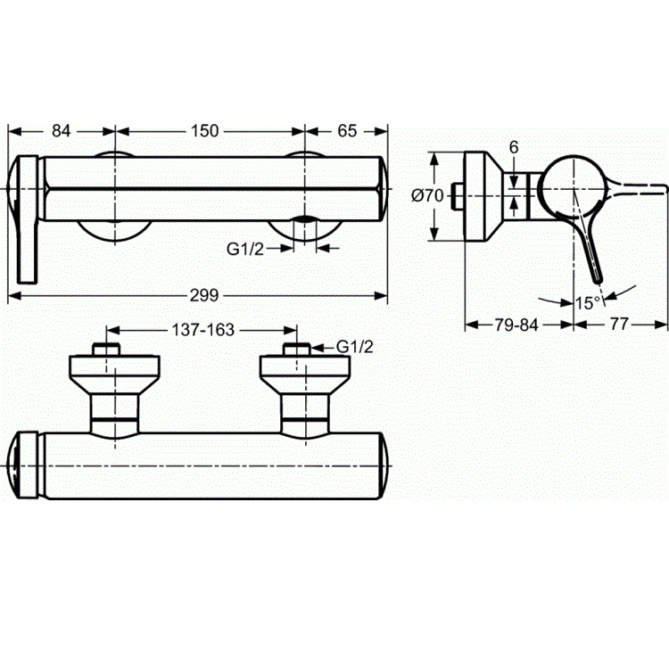 Смеситель для душа Ideal Standard Melange A4269AA