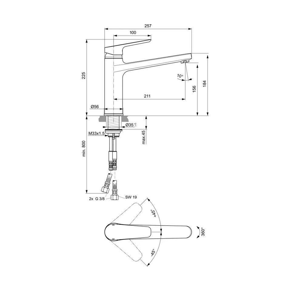 Смеситель для кухонной мойки Ideal Standard Ceraplan III B0954AA