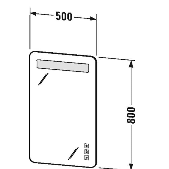 Зеркало с подсветкой Duravit Luv LU976000000 50x80
