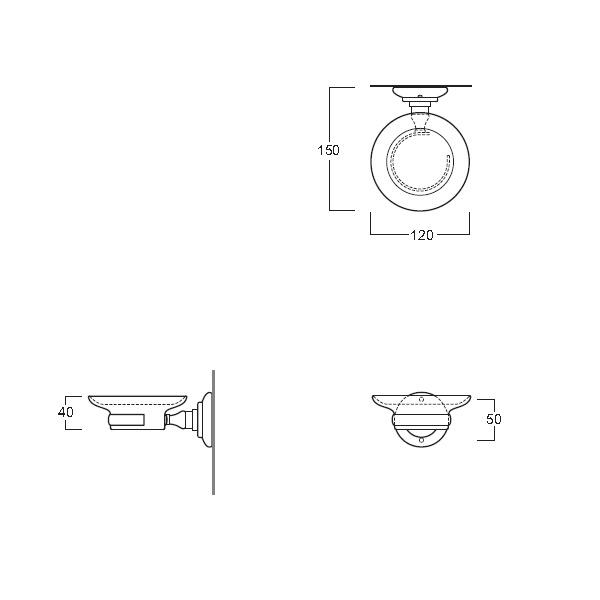 Мыльница Simas Accessori Victoria 260201br