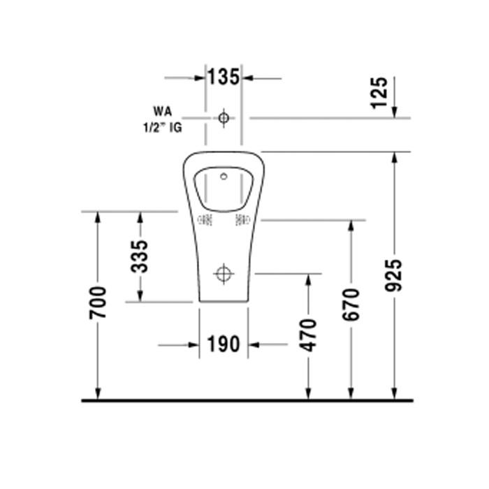 Писсуар Duravit DuraStyle 2807300007 34x30