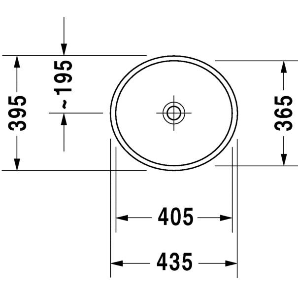 Раковина накладная Duravit Starck 2 2321440000 44x40