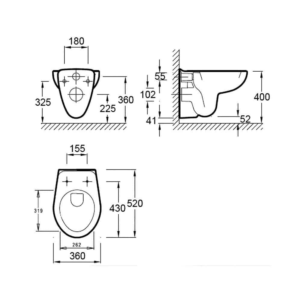 Унитаз подвесной Jacob Delafon Brive E4345G-00 52x36