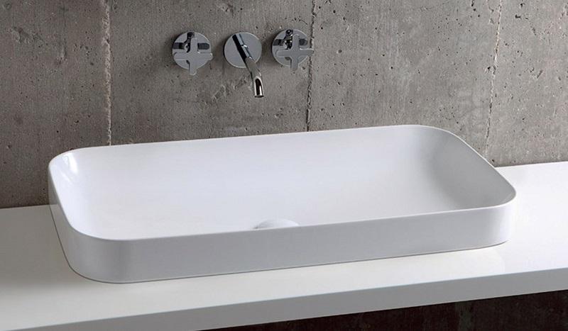 Раковина накладная Azzurra Elegance ELLG090400S0BI/(ESO90 bi)*0 90х40