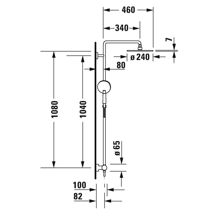 Душевая колонна Duravit B.2 C14280007010