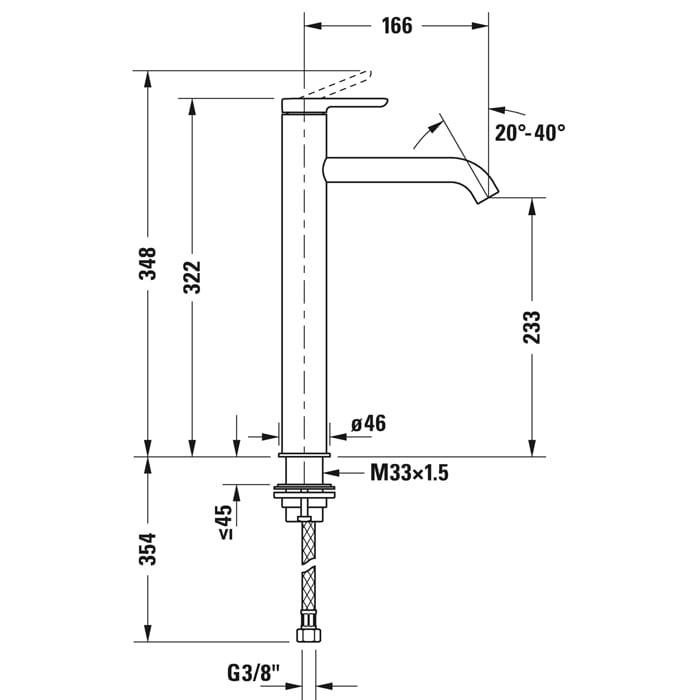 Смеситель для раковины Duravit С.1 C11040002010