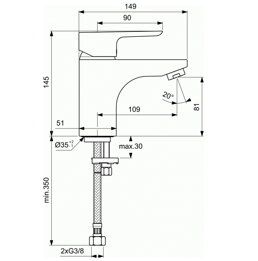Смеситель для раковины Ideal Standard Ceraplan III B0705AA