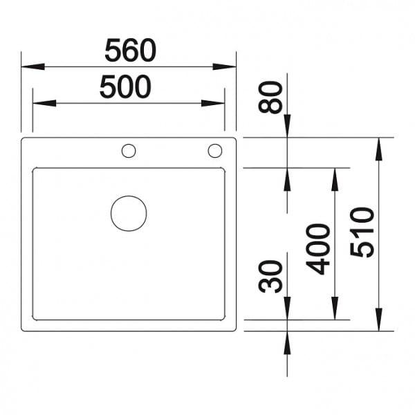 Мойка кухонная Blanco Claron 500-IF/A 521633 56х51