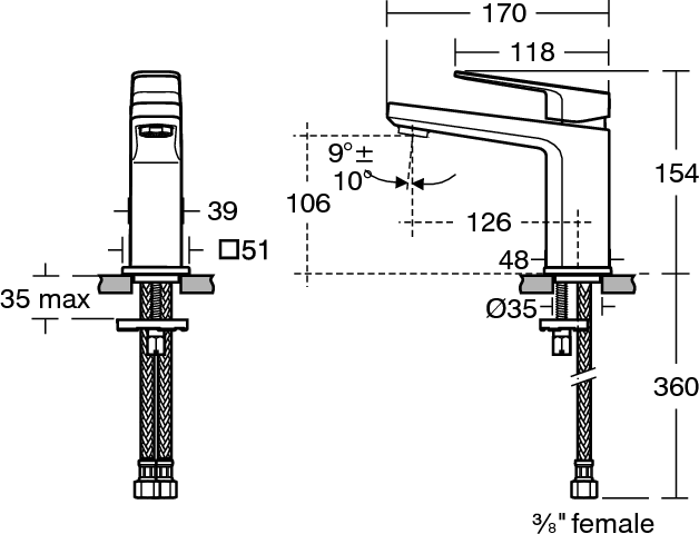 Смеситель для раковины Ideal Standard Tonic II A6327AA