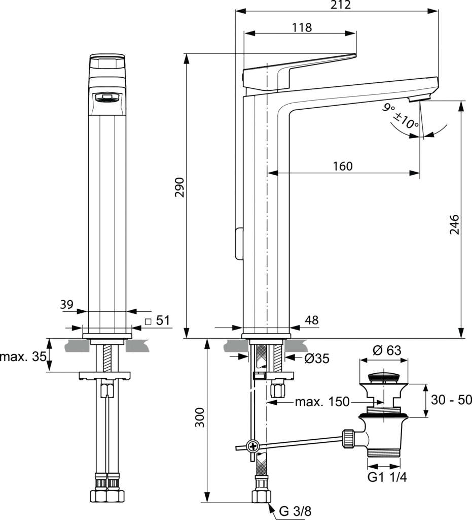 Смеситель для раковины Ideal Standard Tonic II A6328AA
