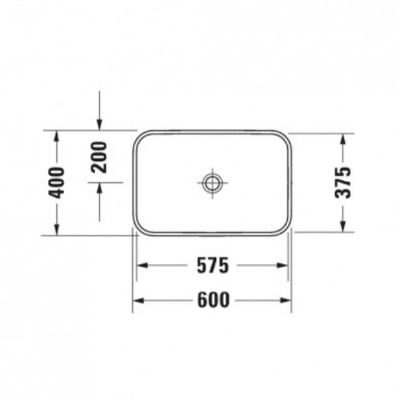 Раковина накладная Duravit Happy D.2 Plus 2359601300 60x40