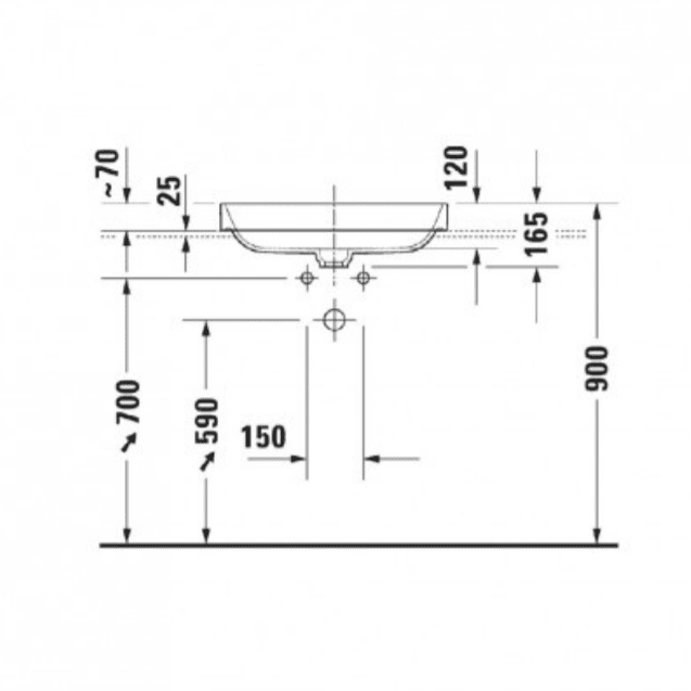 Раковина накладная Duravit Happy D.2 Plus 2359601300 60x40