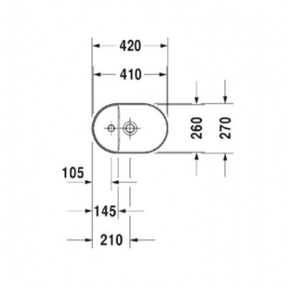 Раковина накладная Duravit Luv 0381420000 42 см