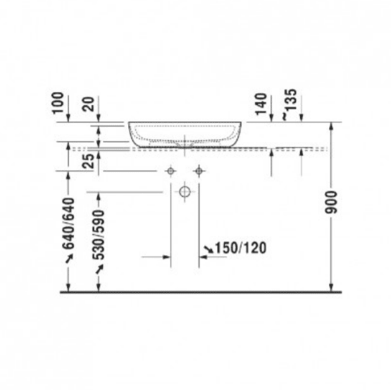 Раковина накладная Duravit Luv 0380600000 60 см