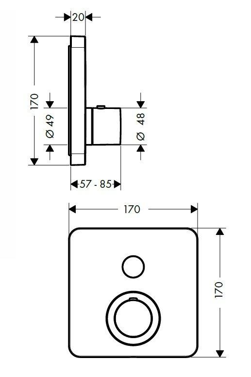 Термостат для душа Axor ShowerSelect 36705000