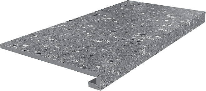 Ступень Клееная Kerama Marazzi Терраццо Серый Темн. SG632800R/GCF 33Х60