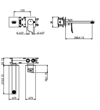Смеситель для раковины Gattoni Soffio 8139/81C0cr