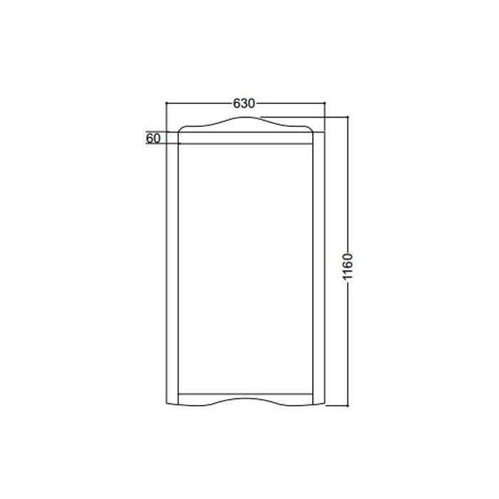 Зеркало Kerasan Retro 731340 noce 116х63