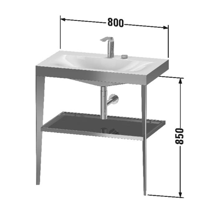 Консоль напольная с раковиной Duravit XViu XV4715EB240 80x48