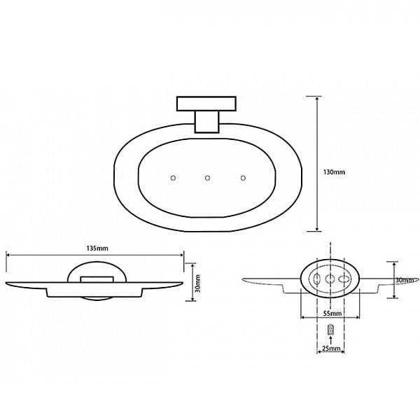 Мыльница Bemeta Oval 118408041