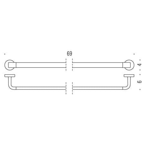 Полотенцедержатель Colombo Design Nordic B5211 69 см