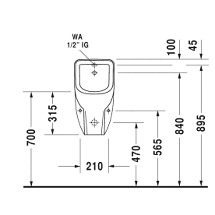 Писсуар Duravit D-Code 0829300000