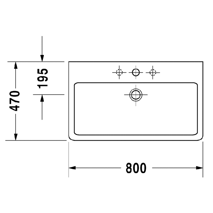 Раковина для мебели Duravit Vero 0454800041 80x47