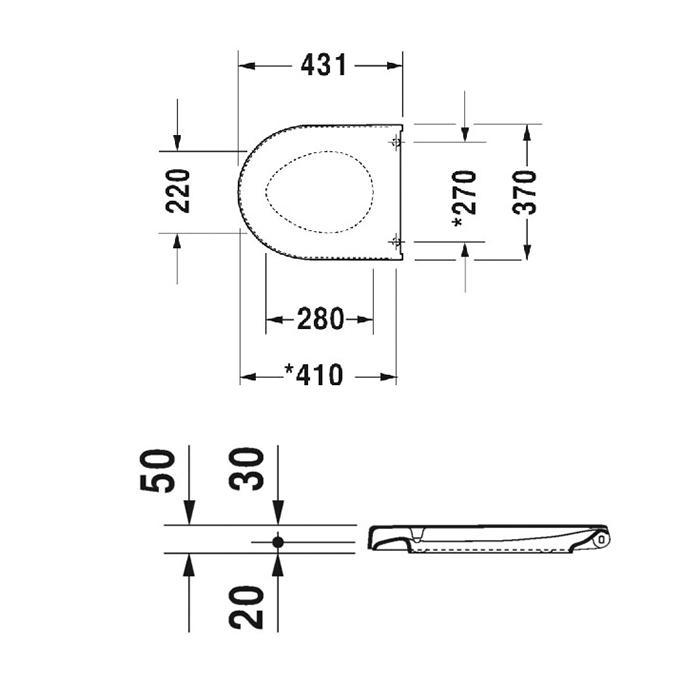 Сиденье Duravit Starck 3 0063890000 43x37