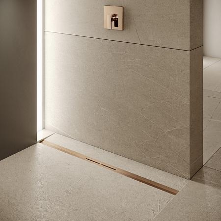 Душевой лоток Tece TECEdrainprofile PVD Brushed Red Gold 671003