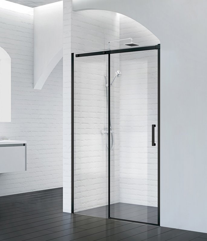 Душевая дверь в нишу BelBagno Acqua ACQUA-BF-1-120-C-NERO 120x195