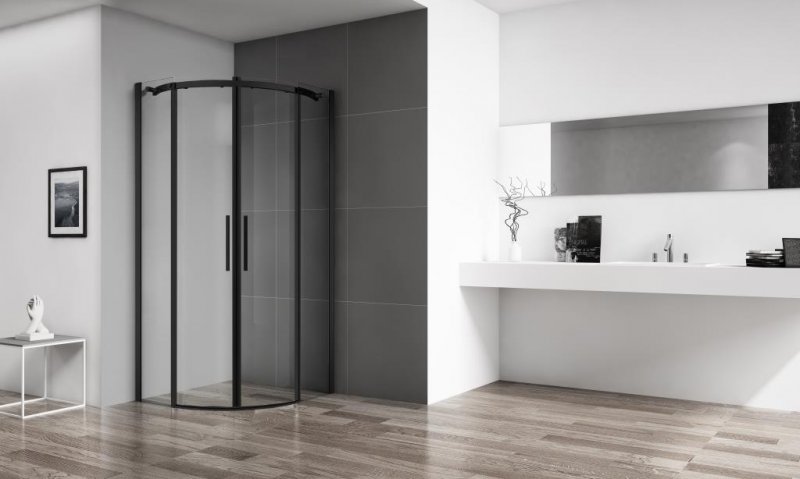 Душевой уголок BelBagno Acqua ACQUA-R-2-100-C-NERO 100x100