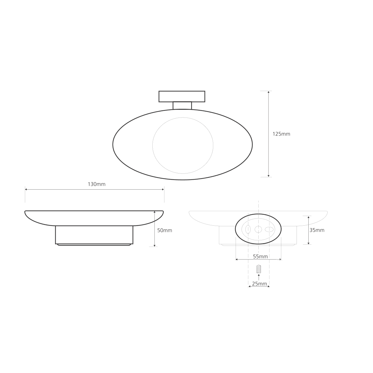Мыльница Bemeta Oval 118408021