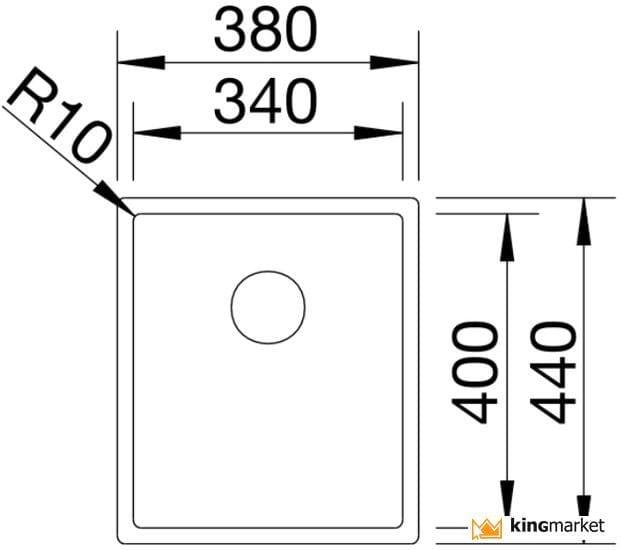 Мойка кухонная Blanco Claron 340-IF 521570 44х38