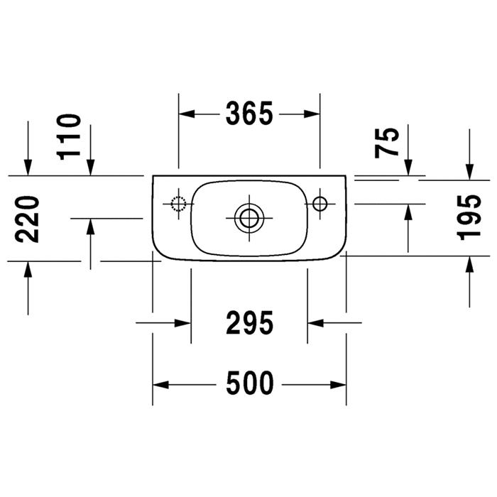 Раковина подвесная Duravit DuraStyle 0713500009 50x22
