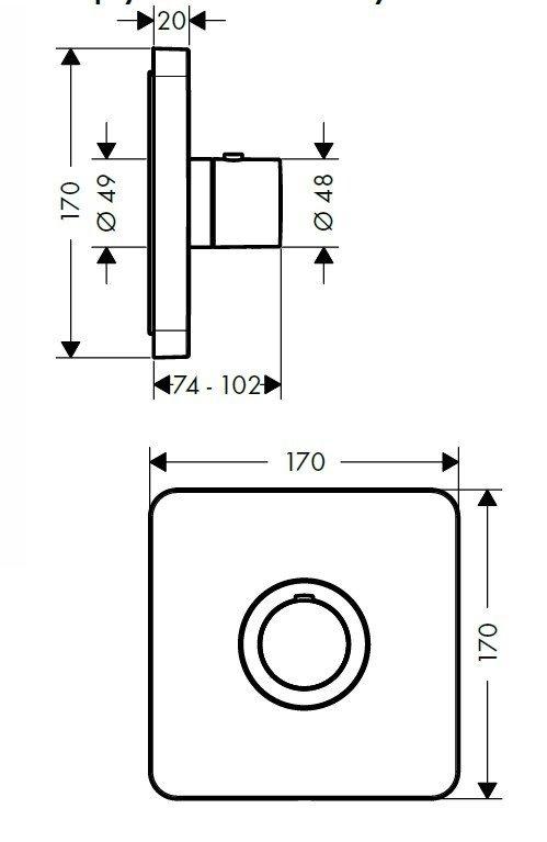 Термостат для душа Axor ShowerSelect 36711000
