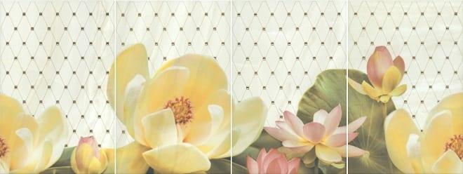 Панно Kerama Marazzi Летний Сад Фисташковый  HGD/C56/4x/8261 30Х80