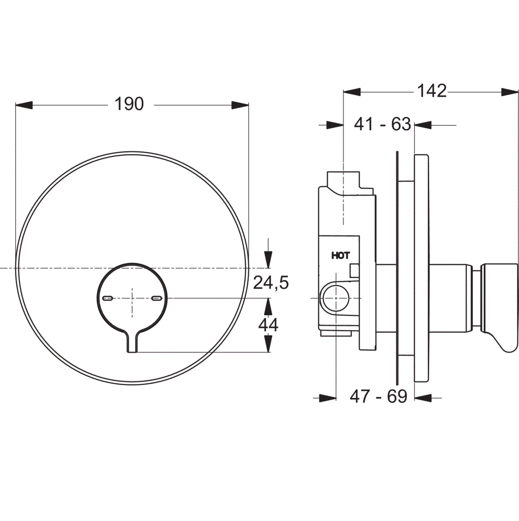 Смеситель для душа Ideal Standard Ceraplus B8299AA