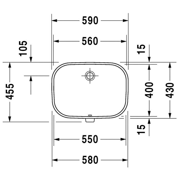 Раковина встраиваемая Duravit D-Code 0338560000 56x40