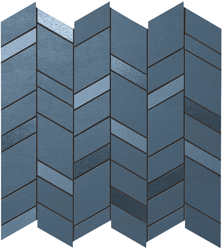 Мозаика Atlas Concorde Mek Blue Mosaico Chevron Wall 9MCU 30,5x30,5