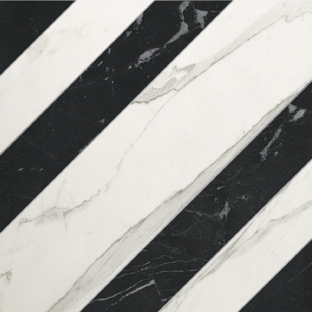 Декор FAP Ceramice Roma Righe Statuario Grafite Matt Inserto fLZJ 60x60