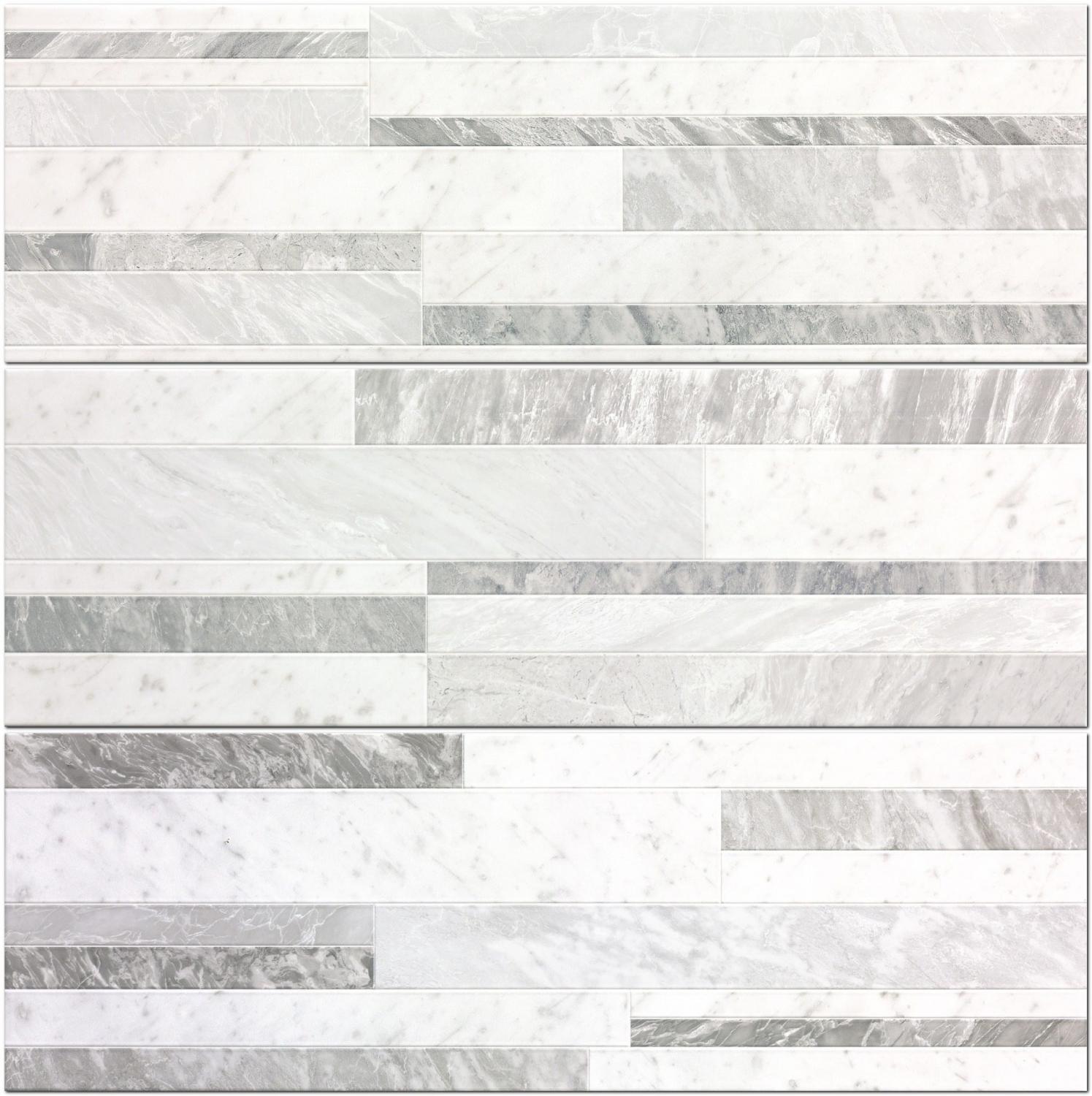 Настенная плитка FAP Ceramice Roma Diamond Deco White Brillante fNIZ 25x75