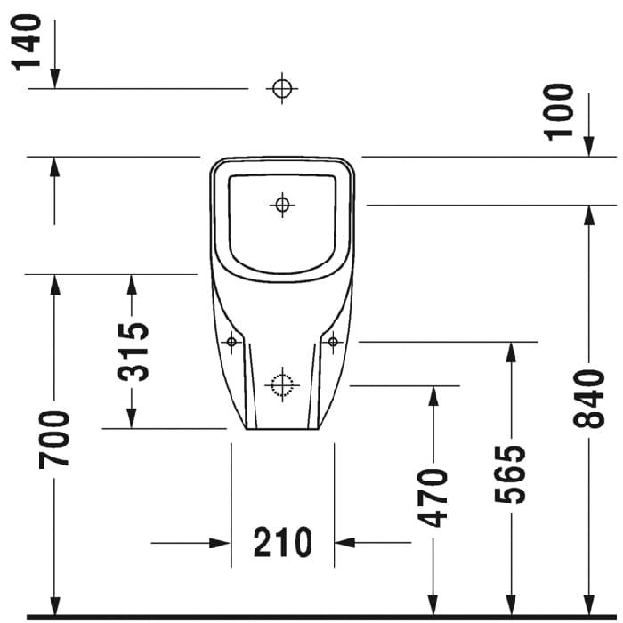 Писсуар Duravit D-Code 0829300007