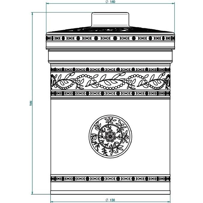Банка фарфоровая с крышкой настольная Marquise platinum decor A7G-A02-4611 (белый, платина)
