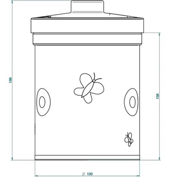 Банка фарфоровая с крышкой настольная THG Capucine Vert Decor Platine A7E-A02-4611 (платина, зеленый, белый)