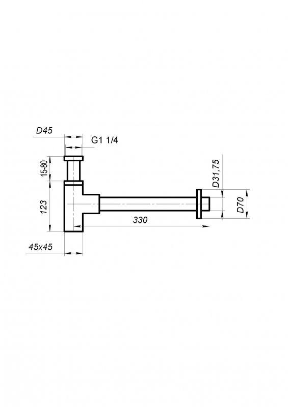 Сифон для раковины BelBagno BB-SMQ2-01