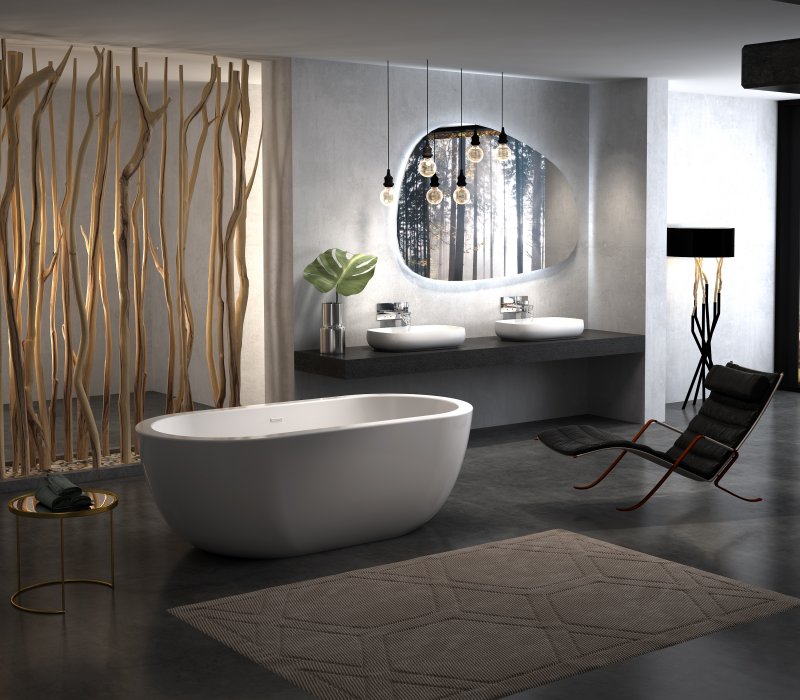 Ванна отдельностоящая BelBagno BB13-1800 180x86
