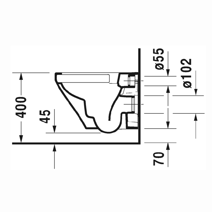 Комплект унитаз и сиденье Duravit DuraStyle 45710900A1 48x37